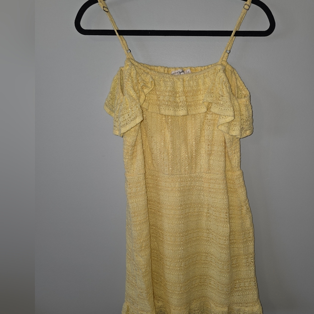 Spoiled Yellow Ruffle Mini Dress - Picture 2 of 4